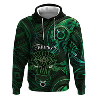 Personalised Polynesia Zodiac Taurus Hoodie Galaxy Polynesian Pattern Chest Tattoo Style