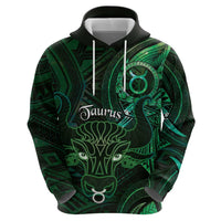 Personalised Polynesia Zodiac Taurus Hoodie Galaxy Polynesian Pattern Chest Tattoo Style