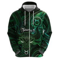 Personalised Polynesia Zodiac Taurus Hoodie Galaxy Polynesian Pattern Chest Tattoo Style