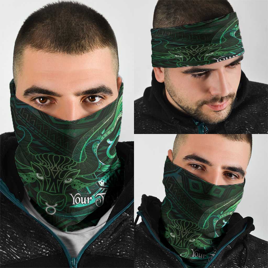 Personalised Polynesia Zodiac Taurus Neck Gaiter Galaxy Polynesian Pattern Chest Tattoo Style