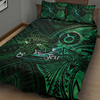 Personalised Polynesia Zodiac Taurus Quilt Bed Set Galaxy Polynesian Pattern Chest Tattoo Style LT14 - Polynesian Pride