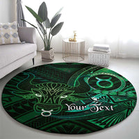 Personalised Polynesia Zodiac Taurus Round Carpet Galaxy Polynesian Pattern Chest Tattoo Style LT14 - Polynesian Pride