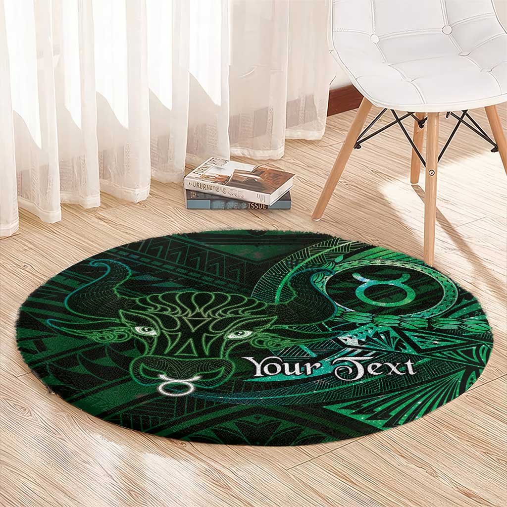 Personalised Polynesia Zodiac Taurus Round Carpet Galaxy Polynesian Pattern Chest Tattoo Style LT14 - Polynesian Pride