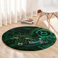 Personalised Polynesia Zodiac Taurus Round Carpet Galaxy Polynesian Pattern Chest Tattoo Style LT14 - Polynesian Pride