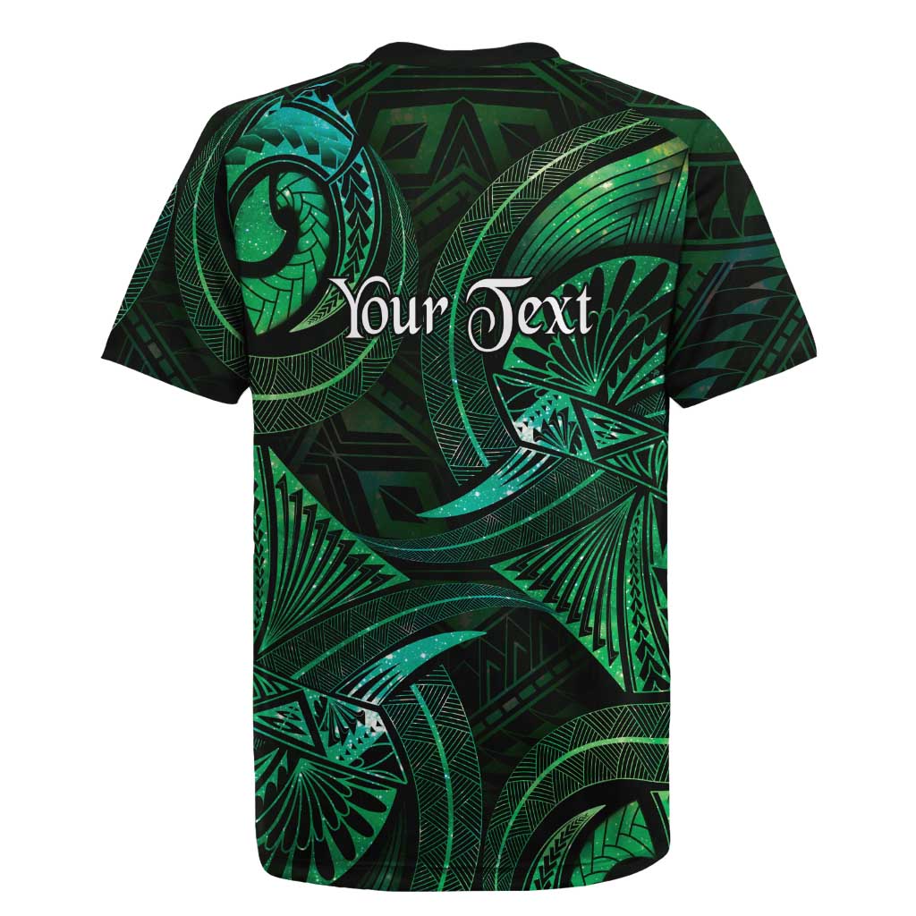 Personalised Polynesia Zodiac Taurus Rugby Jersey Galaxy Polynesian Pattern Chest Tattoo Style
