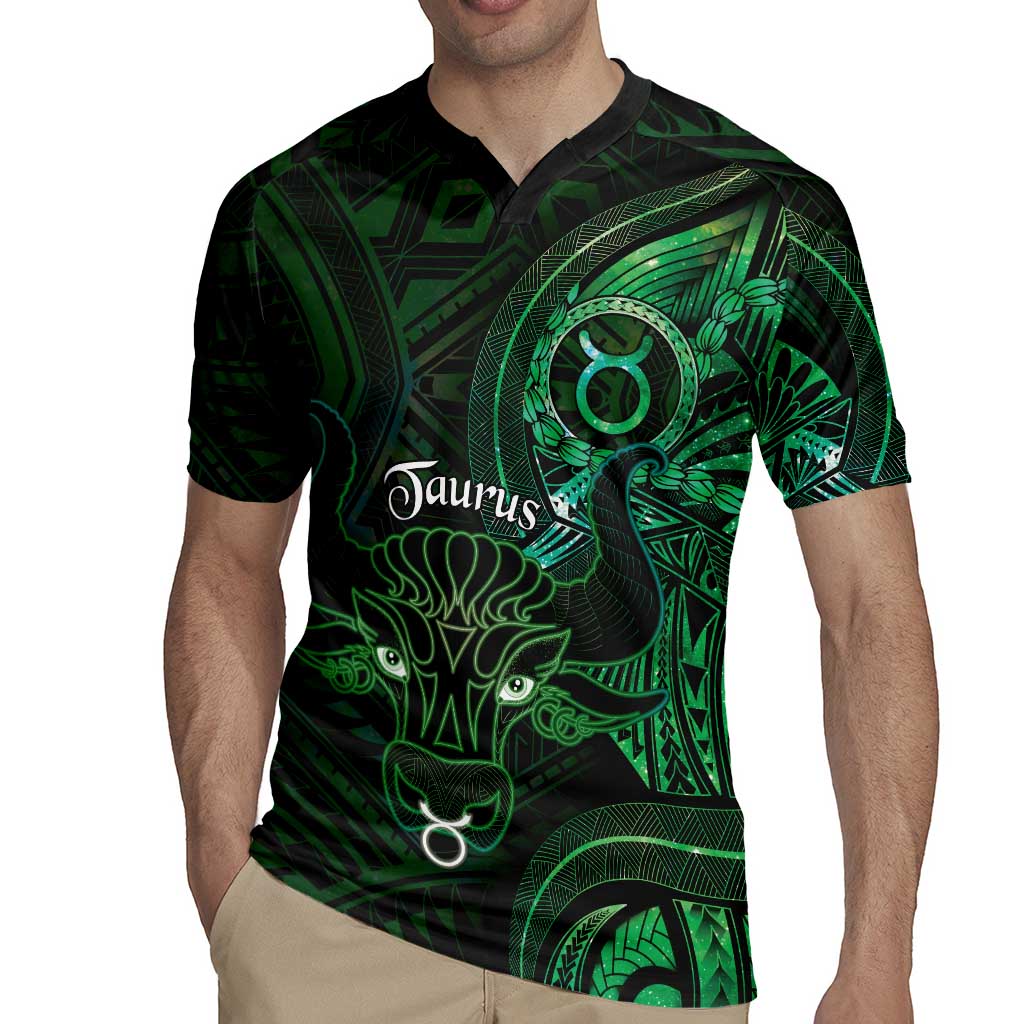 Personalised Polynesia Zodiac Taurus Rugby Jersey Galaxy Polynesian Pattern Chest Tattoo Style