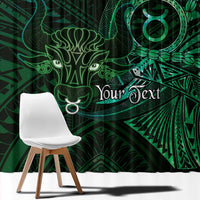 Personalised Polynesia Zodiac Taurus Window Curtain Galaxy Polynesian Pattern Chest Tattoo Style LT14 - Polynesian Pride