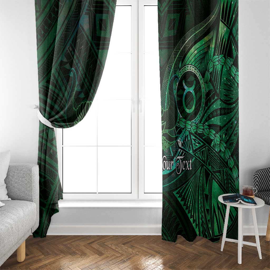 Personalised Polynesia Zodiac Taurus Window Curtain Galaxy Polynesian Pattern Chest Tattoo Style LT14 - Polynesian Pride