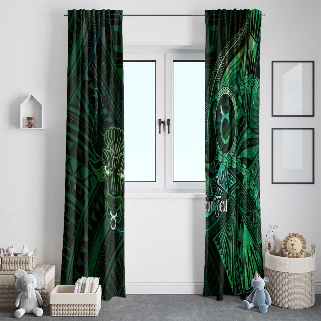 Personalised Polynesia Zodiac Taurus Window Curtain Galaxy Polynesian Pattern Chest Tattoo Style LT14 - Polynesian Pride
