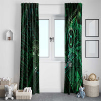 Personalised Polynesia Zodiac Taurus Window Curtain Galaxy Polynesian Pattern Chest Tattoo Style LT14 - Polynesian Pride