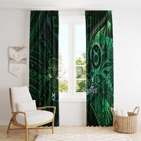 Personalised Polynesia Zodiac Taurus Window Curtain Galaxy Polynesian Pattern Chest Tattoo Style LT14 - Polynesian Pride