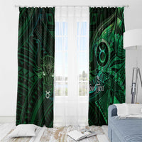 Personalised Polynesia Zodiac Taurus Window Curtain Galaxy Polynesian Pattern Chest Tattoo Style LT14 - Polynesian Pride
