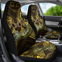 Personalised Polynesia Zodiac Gemini Car Seat Cover Galaxy Polynesian Pattern Chest Tattoo Style LT14 - Polynesian Pride