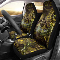 Personalised Polynesia Zodiac Gemini Car Seat Cover Galaxy Polynesian Pattern Chest Tattoo Style LT14 - Polynesian Pride