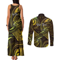 Personalised Polynesia Zodiac Gemini Couples Matching Tank Maxi Dress and Long Sleeve Button Shirt Galaxy Polynesian Pattern Chest Tattoo Style LT14 - Polynesian Pride