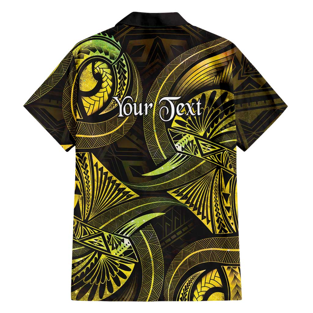 Personalised Polynesia Zodiac Gemini Family Matching Long Sleeve Bodycon Dress and Hawaiian Shirt Galaxy Polynesian Pattern Chest Tattoo Style