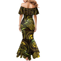 Personalised Polynesia Zodiac Gemini Family Matching Mermaid Dress and Hawaiian Shirt Galaxy Polynesian Pattern Chest Tattoo Style LT14 - Polynesian Pride