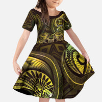 Personalised Polynesia Zodiac Gemini Family Matching Off The Shoulder Long Sleeve Dress and Hawaiian Shirt Galaxy Polynesian Pattern Chest Tattoo Style