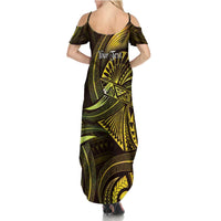Personalised Polynesia Zodiac Gemini Family Matching Summer Maxi Dress and Hawaiian Shirt Galaxy Polynesian Pattern Chest Tattoo Style LT14 - Polynesian Pride