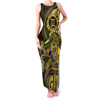 Personalised Polynesia Zodiac Gemini Family Matching Tank Maxi Dress and Hawaiian Shirt Galaxy Polynesian Pattern Chest Tattoo Style