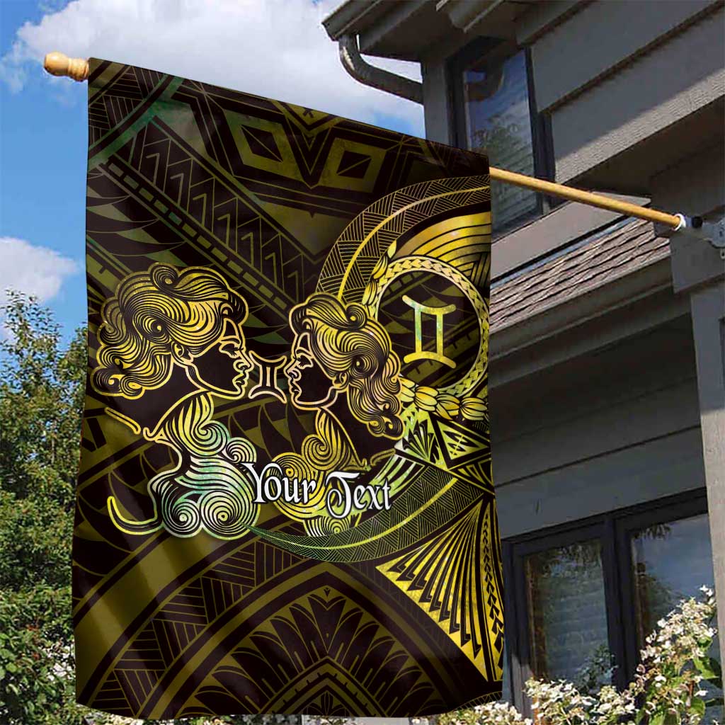 Personalised Polynesia Zodiac Gemini Garden Flag Galaxy Polynesian Pattern Chest Tattoo Style LT14 - Polynesian Pride