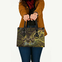 Personalised Polynesia Zodiac Gemini Leather Bag Galaxy Polynesian Pattern Chest Tattoo Style