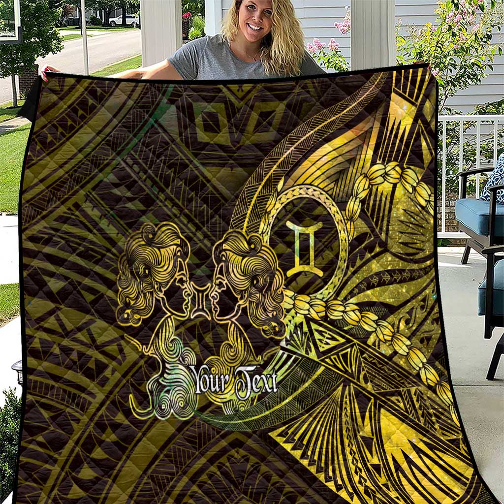 Personalised Polynesia Zodiac Gemini Quilt Galaxy Polynesian Pattern Chest Tattoo Style