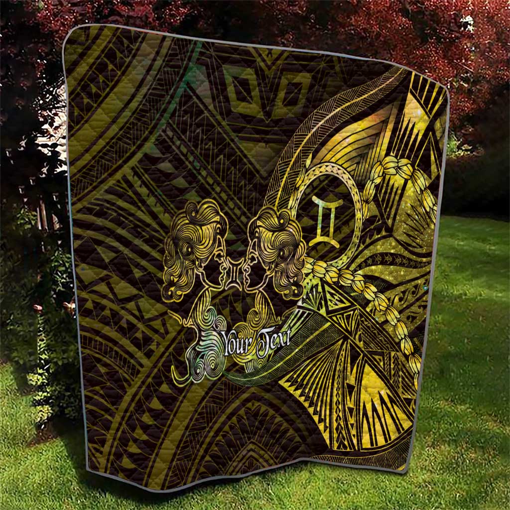 Personalised Polynesia Zodiac Gemini Quilt Galaxy Polynesian Pattern Chest Tattoo Style