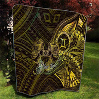 Personalised Polynesia Zodiac Gemini Quilt Galaxy Polynesian Pattern Chest Tattoo Style