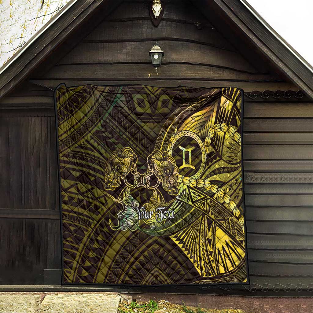 Personalised Polynesia Zodiac Gemini Quilt Galaxy Polynesian Pattern Chest Tattoo Style