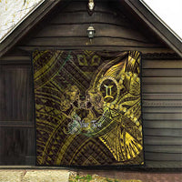Personalised Polynesia Zodiac Gemini Quilt Galaxy Polynesian Pattern Chest Tattoo Style