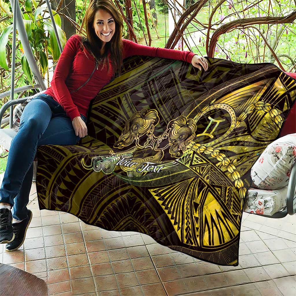 Personalised Polynesia Zodiac Gemini Quilt Galaxy Polynesian Pattern Chest Tattoo Style