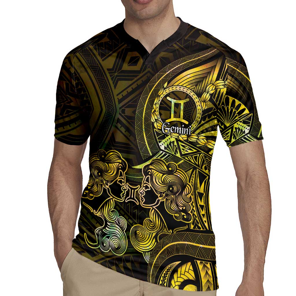 Personalised Polynesia Zodiac Gemini Rugby Jersey Galaxy Polynesian Pattern Chest Tattoo Style LT14 - Polynesian Pride