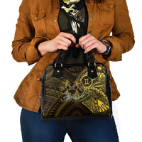 Personalised Polynesia Zodiac Gemini Shoulder Handbag Galaxy Polynesian Pattern Chest Tattoo Style