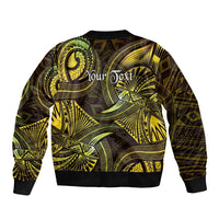 Personalised Polynesia Zodiac Gemini Sleeve Zip Bomber Jacket Galaxy Polynesian Pattern Chest Tattoo Style