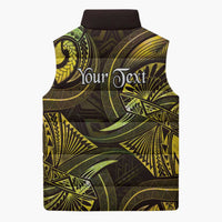 Personalised Polynesia Zodiac Gemini Sleeveless Puffer Jacket Galaxy Polynesian Pattern Chest Tattoo Style LT14 - Polynesian Pride