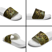 Personalised Polynesia Zodiac Gemini Slide Sandals Galaxy Polynesian Pattern Chest Tattoo Style