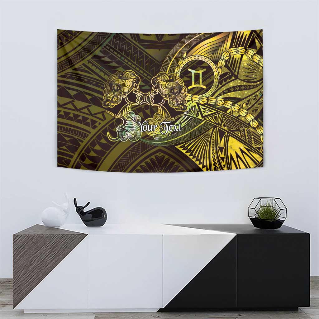 Personalised Polynesia Zodiac Gemini Tapestry Galaxy Polynesian Pattern Chest Tattoo Style