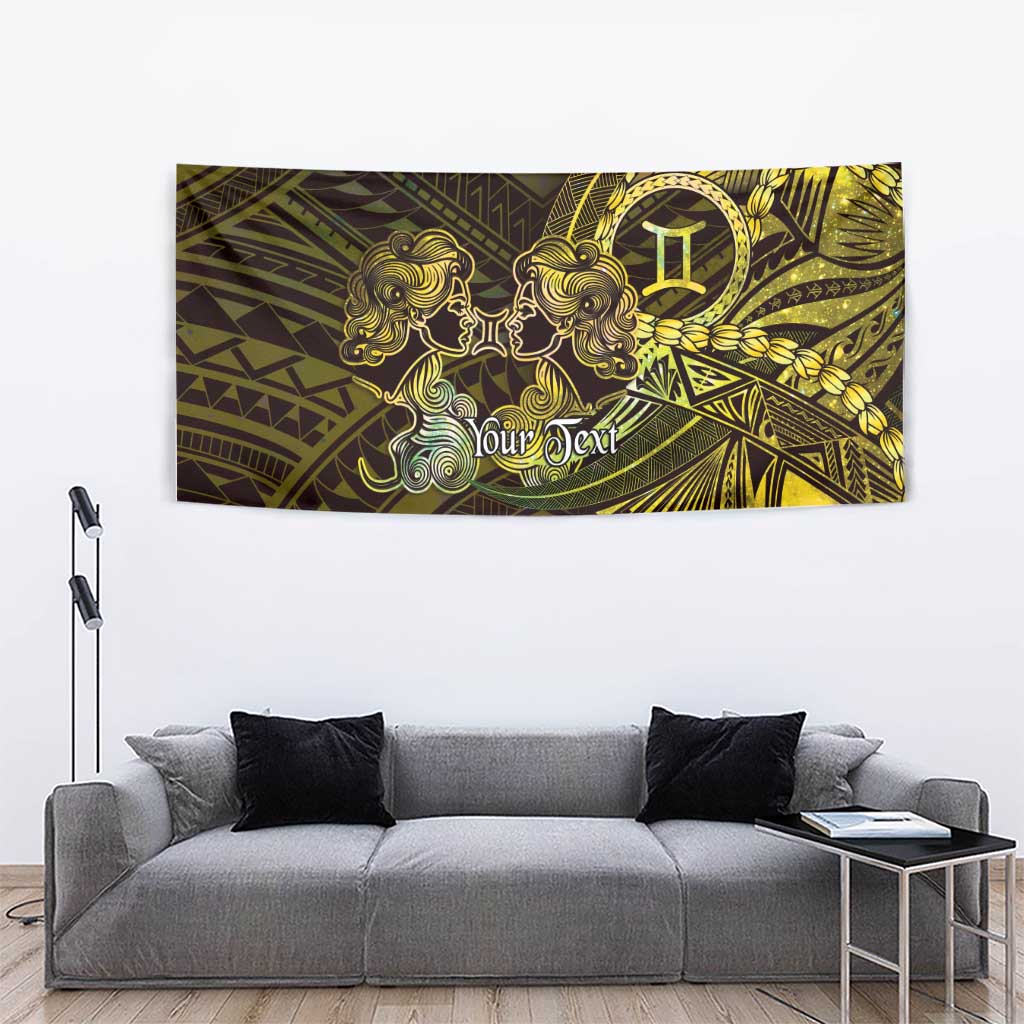Personalised Polynesia Zodiac Gemini Tapestry Galaxy Polynesian Pattern Chest Tattoo Style