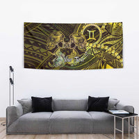 Personalised Polynesia Zodiac Gemini Tapestry Galaxy Polynesian Pattern Chest Tattoo Style