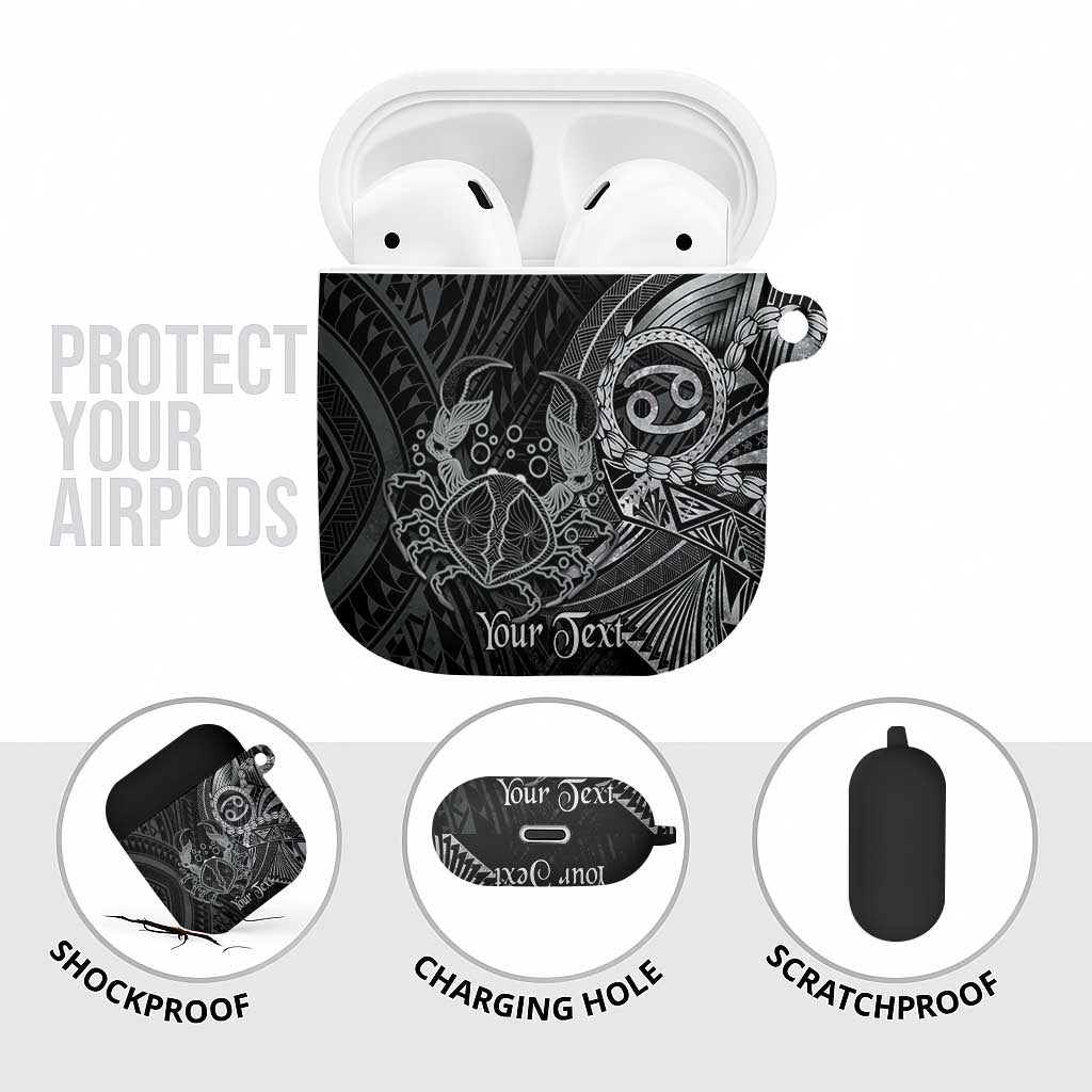 Personalised Polynesia Zodiac Cancer AirPods Case Galaxy Polynesian Pattern Chest Tattoo Style