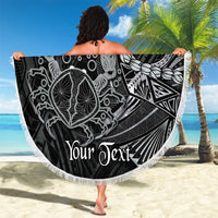 Personalised Polynesia Zodiac Cancer Beach Blanket Galaxy Polynesian Pattern Chest Tattoo Style