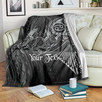 Personalised Polynesia Zodiac Cancer Blanket Galaxy Polynesian Pattern Chest Tattoo Style
