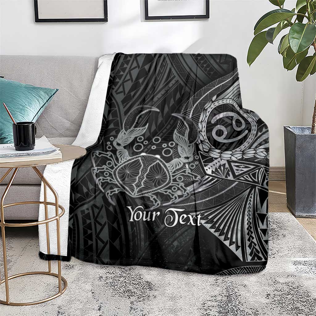 Personalised Polynesia Zodiac Cancer Blanket Galaxy Polynesian Pattern Chest Tattoo Style