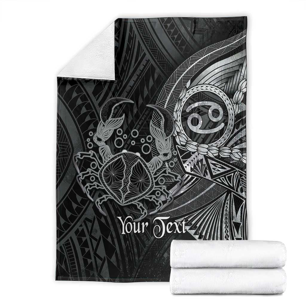 Personalised Polynesia Zodiac Cancer Blanket Galaxy Polynesian Pattern Chest Tattoo Style