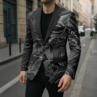 Personalised Polynesia Zodiac Cancer Blazer Galaxy Polynesian Pattern Chest Tattoo Style