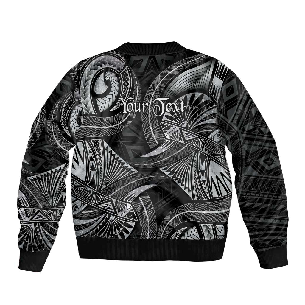 Personalised Polynesia Zodiac Cancer Bomber Jacket Galaxy Polynesian Pattern Chest Tattoo Style