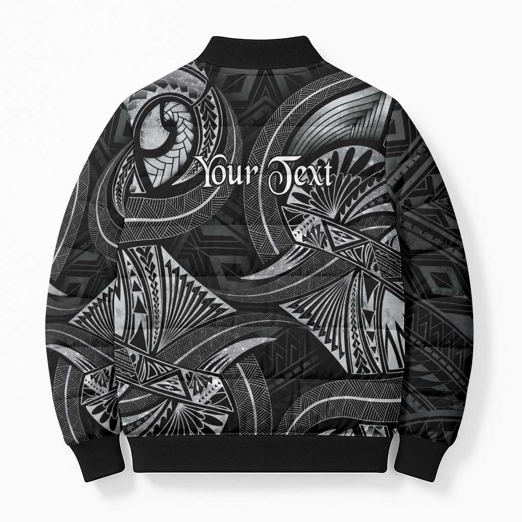 Personalised Polynesia Zodiac Cancer Bomber Puffer Jacket Galaxy Polynesian Pattern Chest Tattoo Style