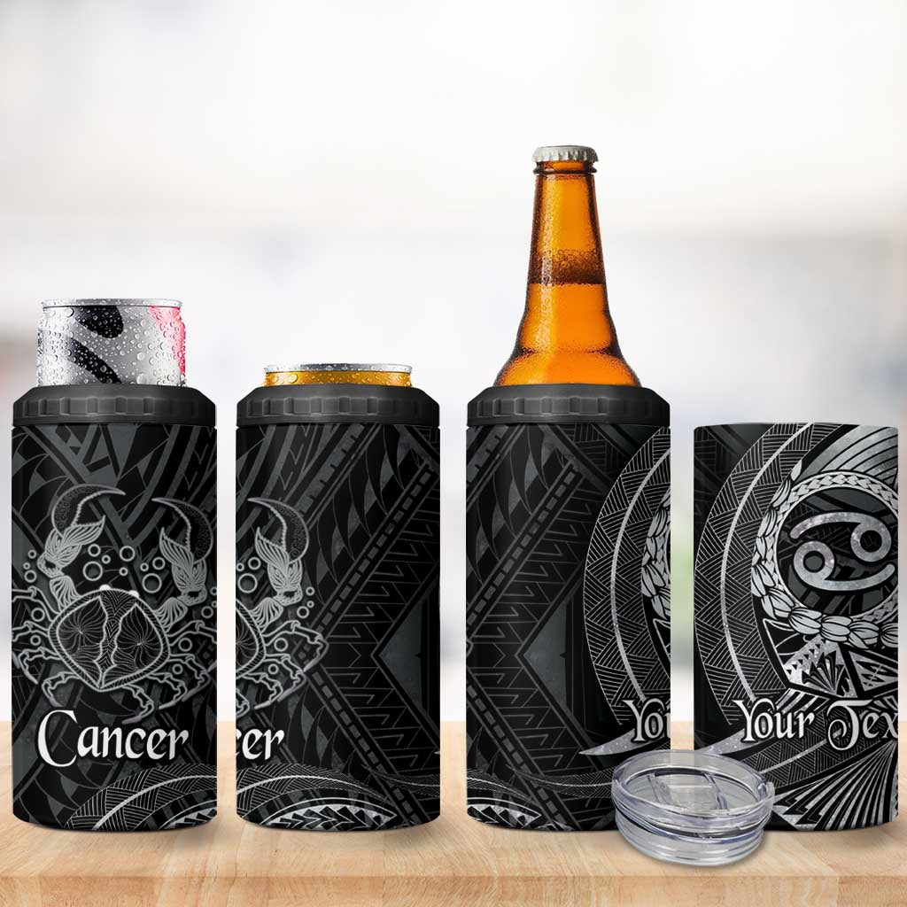 Personalised Polynesia Zodiac Cancer 4 in 1 Can Cooler Tumbler Galaxy Polynesian Pattern Chest Tattoo Style LT14 - Polynesian Pride