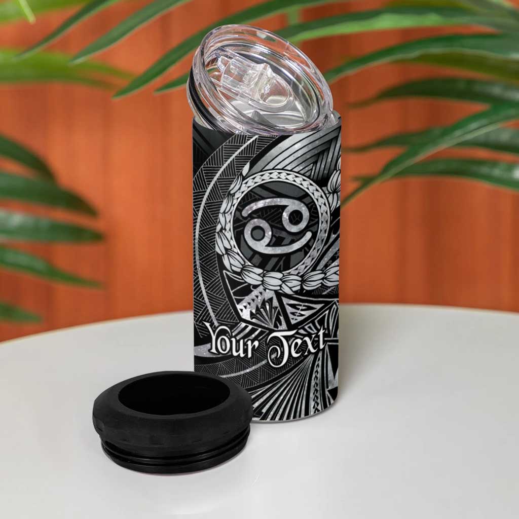 Personalised Polynesia Zodiac Cancer 4 in 1 Can Cooler Tumbler Galaxy Polynesian Pattern Chest Tattoo Style LT14 - Polynesian Pride
